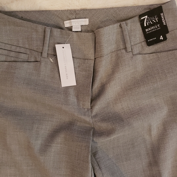 BNWT NY & Co. Gray Stretch Boot Cut Slacks, Women's Size 4 - Picture 11 of 12